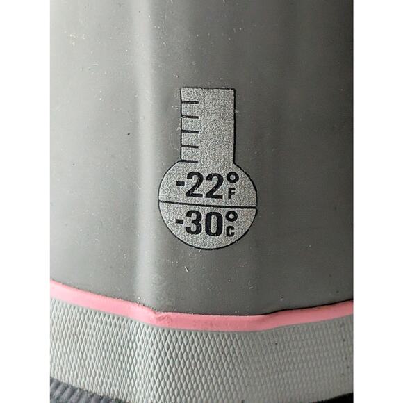 BOGS‎ K Grasp Waterproof Rain Snow Boots Stripes Gray Stripes Youth 6 - Picture 6 of 9